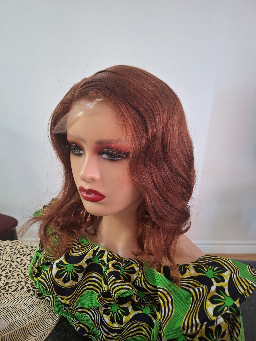 Glueless Auburn 100%human Hair 16inches - Body Wave